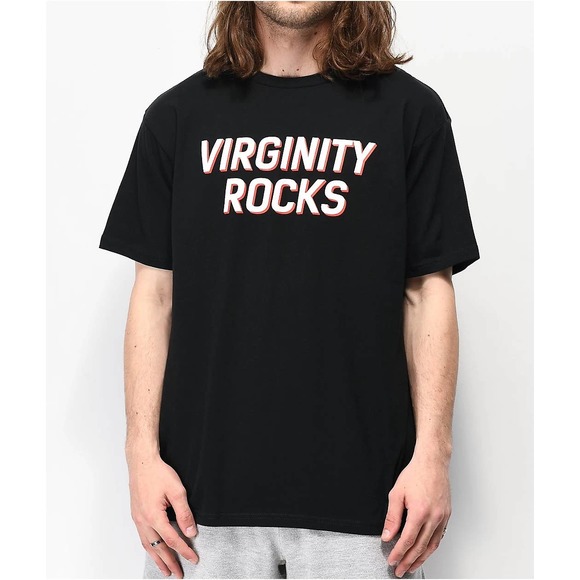 Danny Duncan Men's Virginity Rocks Graphic Tee T-Shirt - Black - Picture 2 of 3